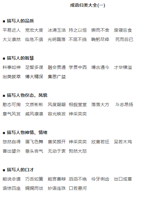 成语大全9000000个（从小学到高中都需要的各类成语大全）