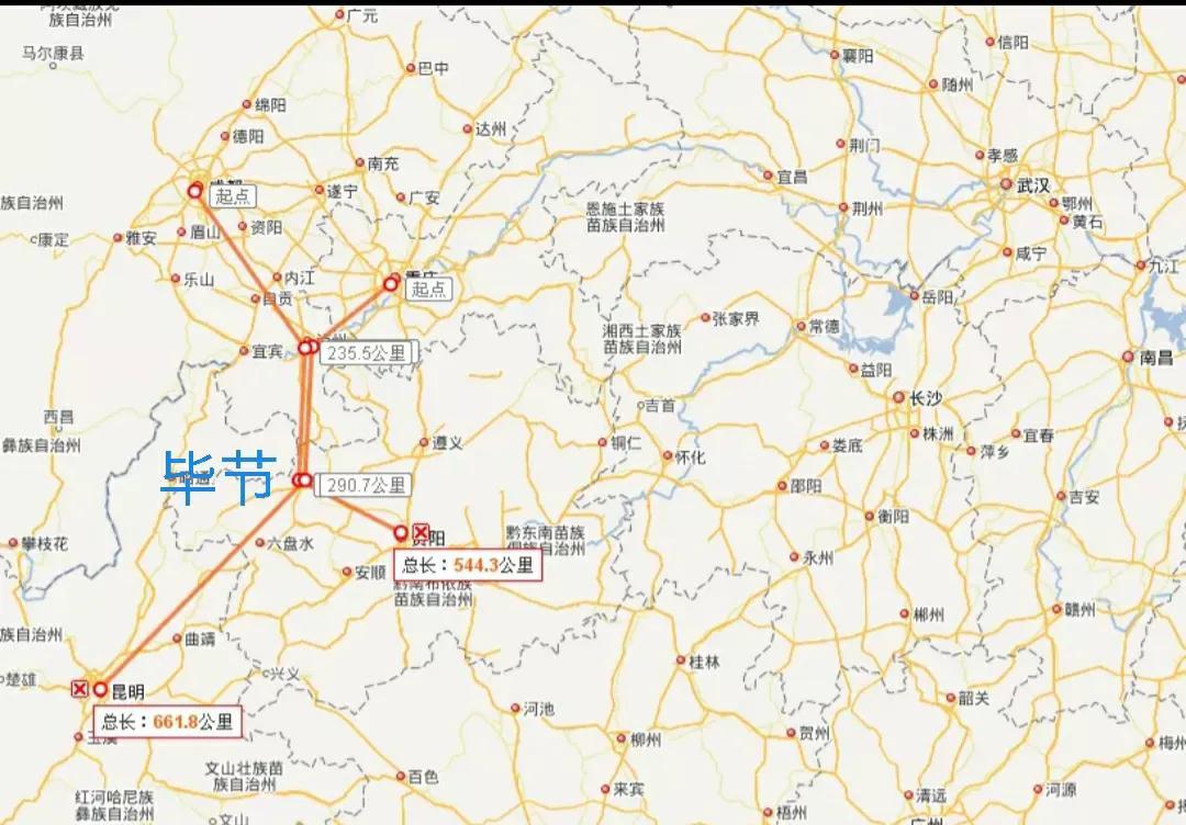 渝昆高铁最新线路图（渝昆高铁线路有什么争议呢）