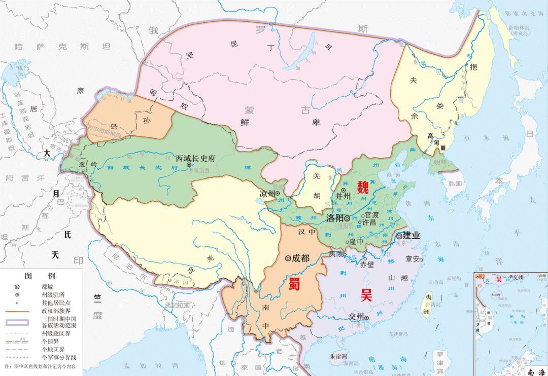 中国汉朝地图全图高清版（我国10个朝代的版图）